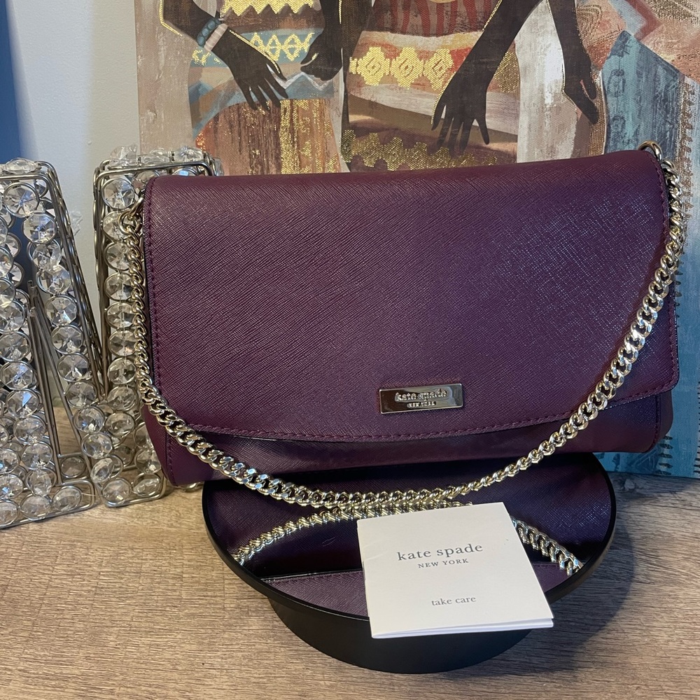 EUC Kate Spade Greer Laurel Way Two Way Bag Deep Plum
